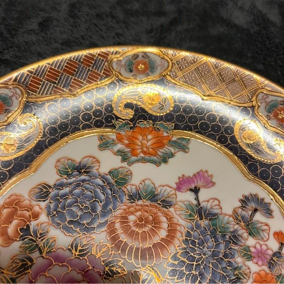 Andrea Decorative Plate with Gold Floral Accents - Picture 2 of 10